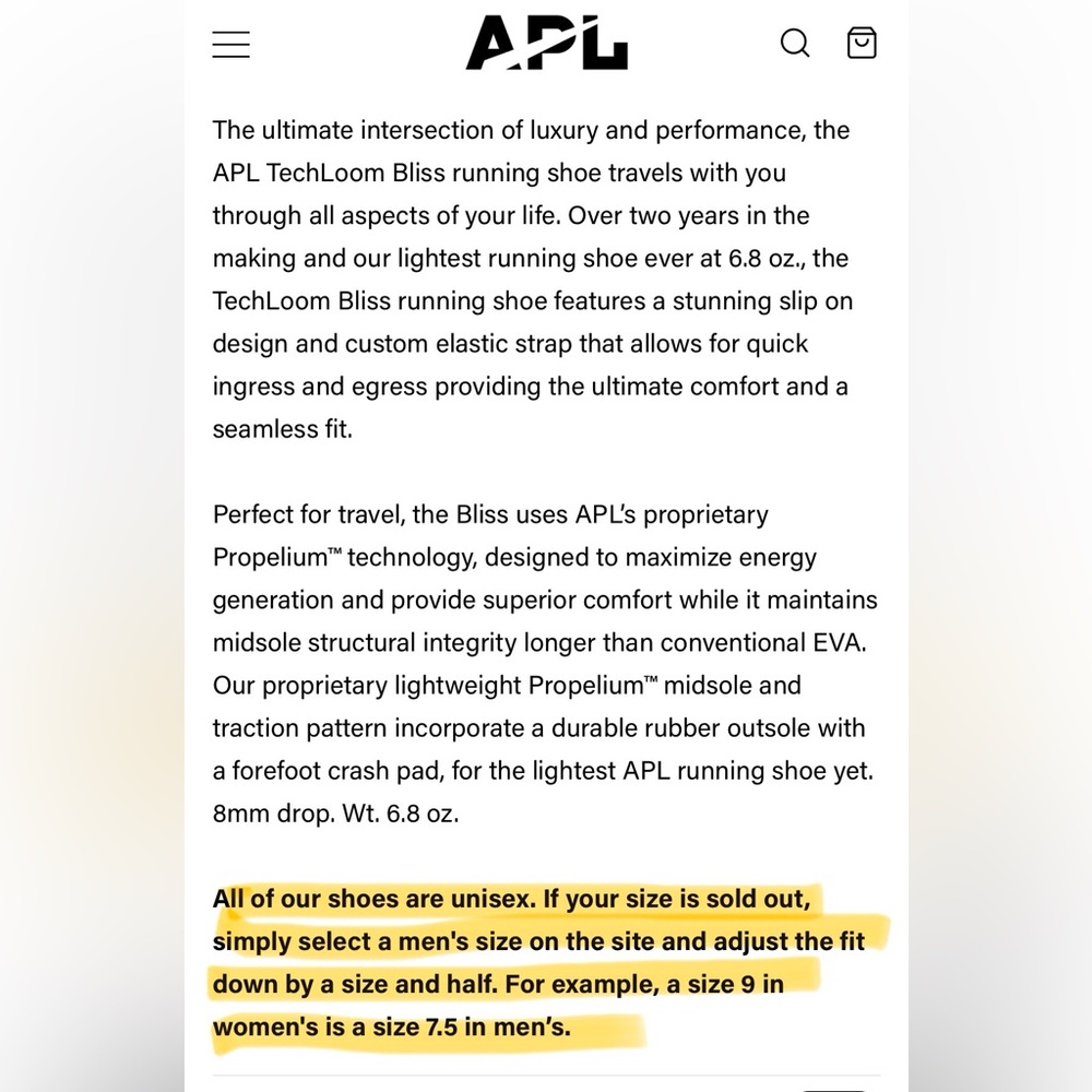NIB w10.5/m9: $245 APL TechLoom Bliss Unisex Sneaker, Women’s 10.5 or Men's 9 🥭 - Picture 12 of 15